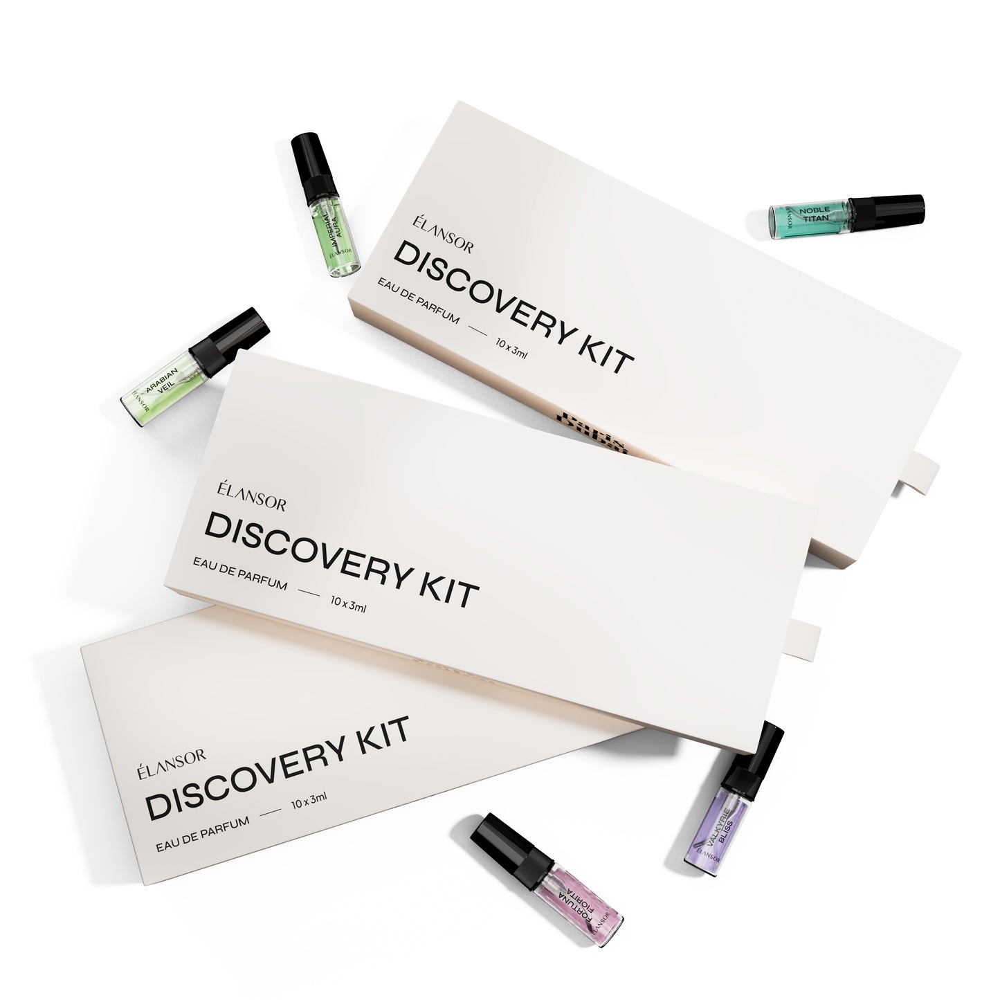 Élansor Discovery Kit | Luxury Perfume & Cologne Sampler Set (10x3ml) — Travel Set