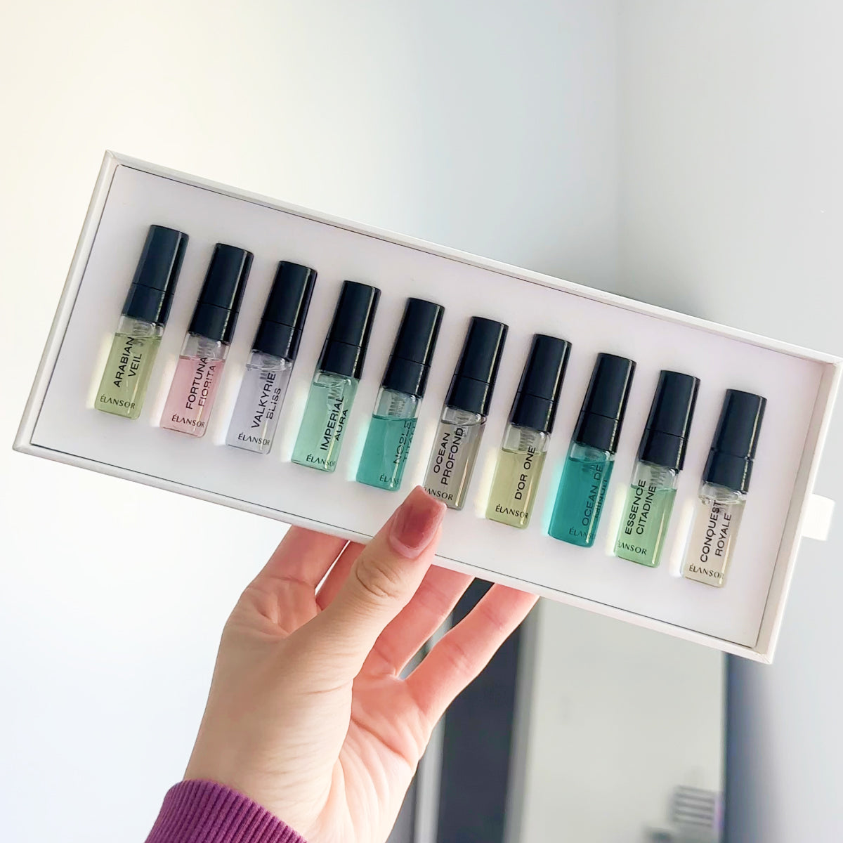 Élansor Discovery Kit | Luxury Perfume & Cologne Sampler Set (10x3ml) — Fragrance Sampler Set