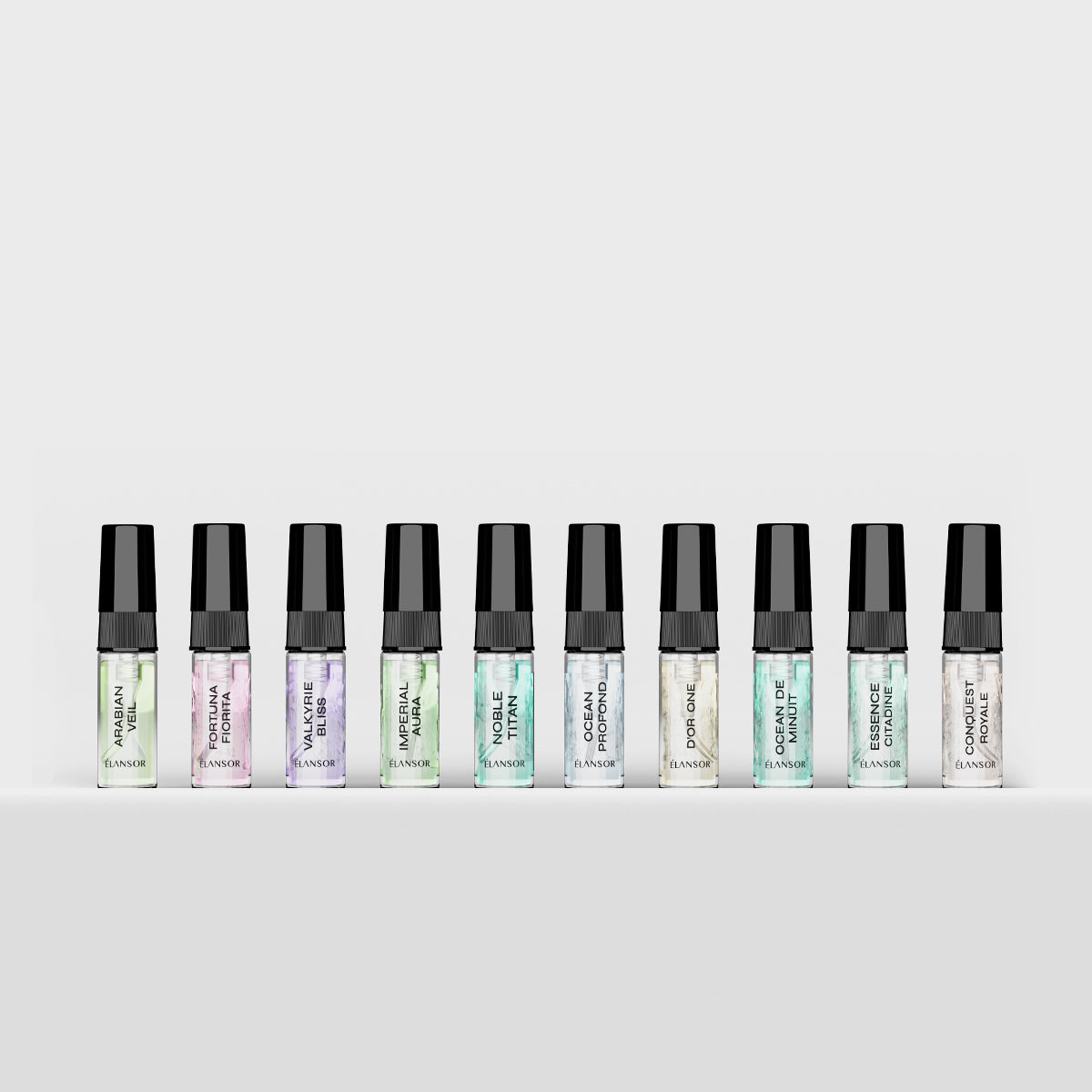 Élansor Discovery Kit | Luxury Perfume & Cologne Sampler Set (10x3ml) — Mini Cologne set