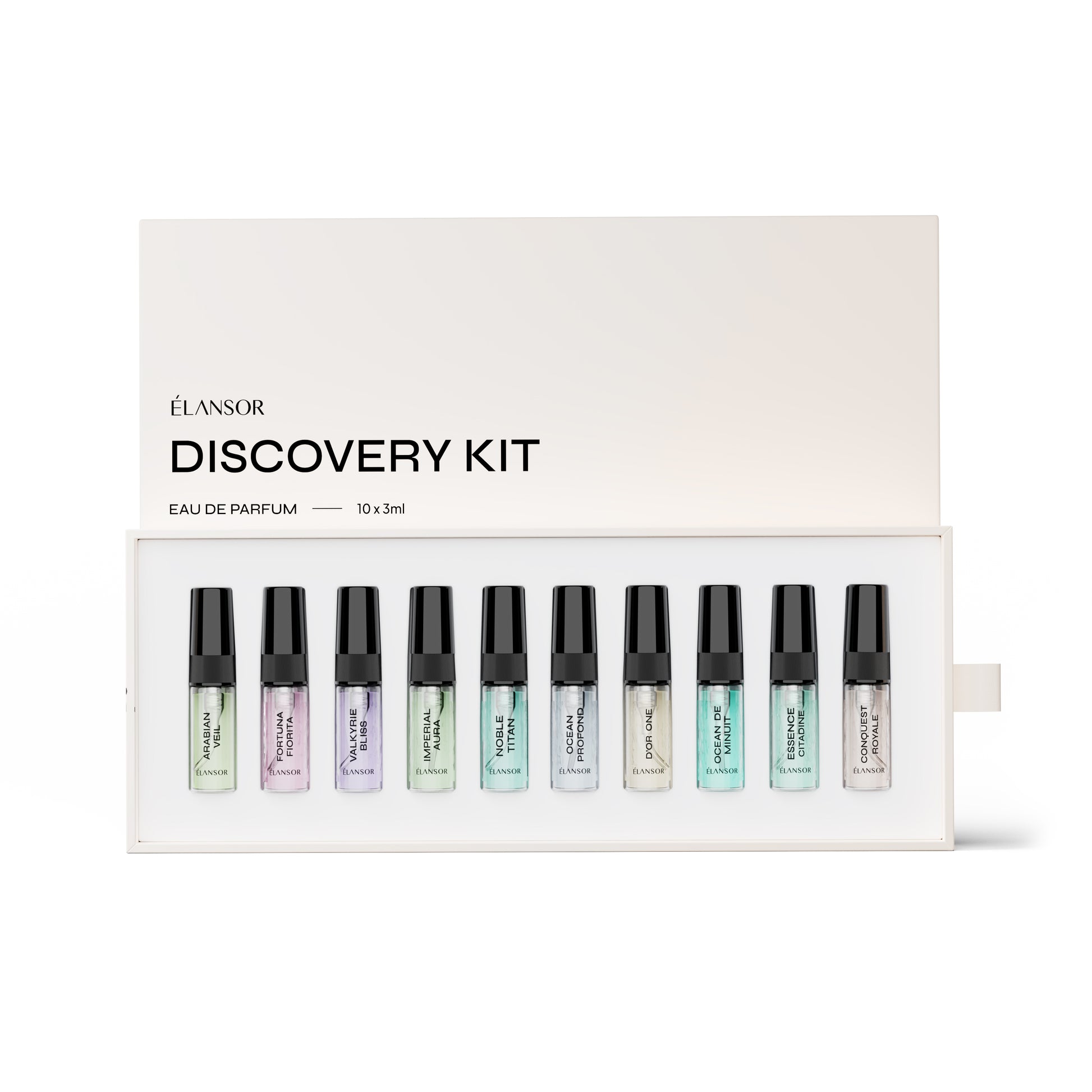 Élansor Discovery Kit | Luxury Perfume & Cologne Sampler Set (10x3ml) — Fragrance Sampler Set 